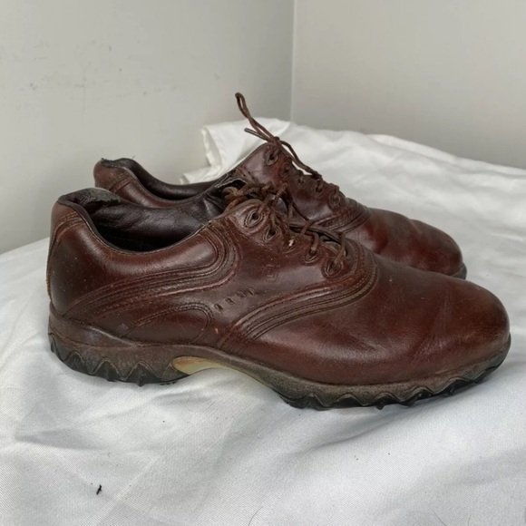 Footjoy Golf Shoes Cleats Leather Contour wide - Picture 4 of 9